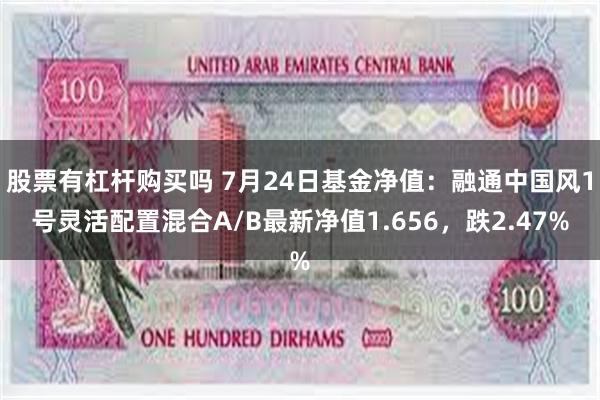 股票有杠杆购买吗 7月24日基金净值：融通中国风1号灵活配置混合A/B最新净值1.656，跌2.47%