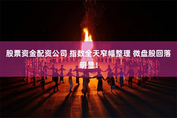 股票资金配资公司 指数全天窄幅整理 微盘股回落明显！