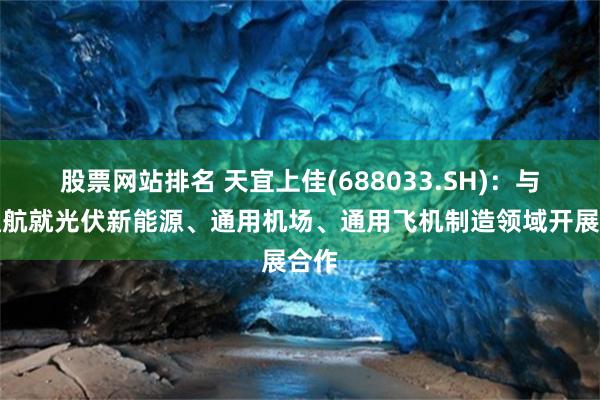 股票网站排名 天宜上佳(688033.SH)：与西通航就光伏新能源、通用机场、通用飞机制造领域开展合作