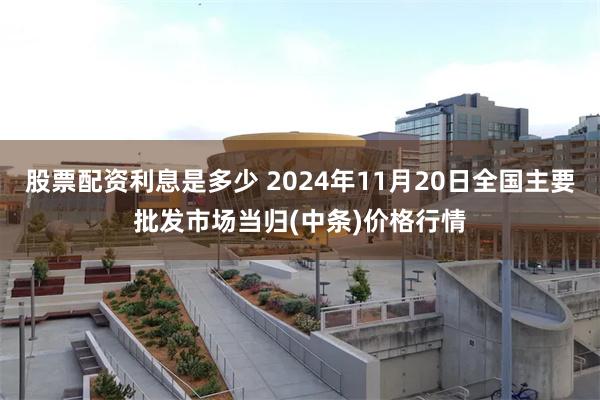 股票配资利息是多少 2024年11月20日全国主要批发市场当归(中条)价格行情