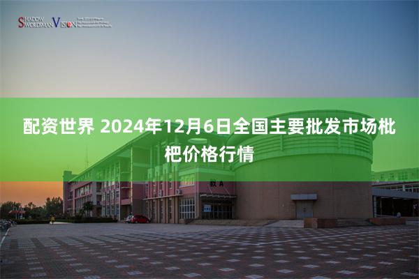 配资世界 2024年12月6日全国主要批发市场枇杷价格行情