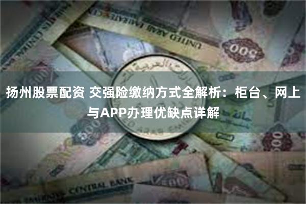 扬州股票配资 交强险缴纳方式全解析：柜台、网上与APP办理优缺点详解