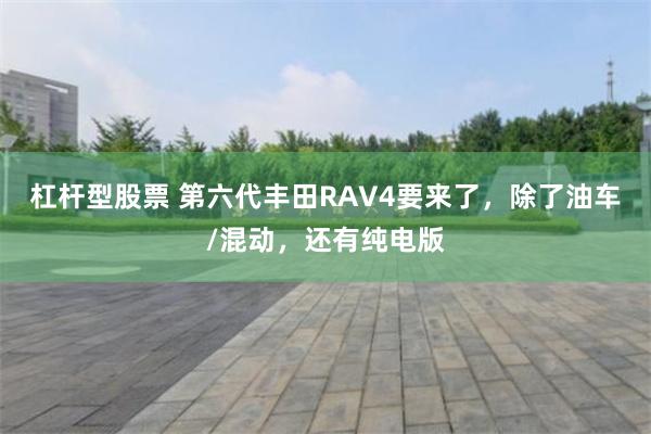 杠杆型股票 第六代丰田RAV4要来了，除了油车/混动，还有纯电版